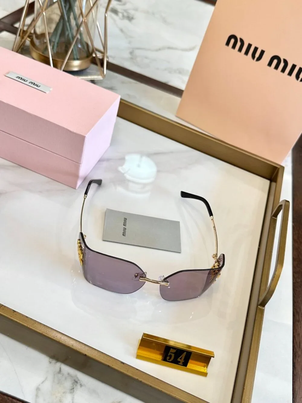 Miu Miu Rimless Gradient Sunglasses